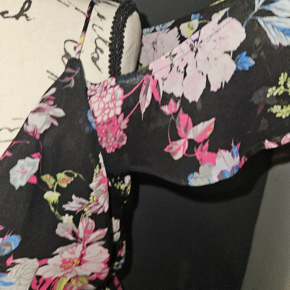 Eyeshadow Womans Spaghetti Strap Floral Dress Size S - Picture 4 of 14